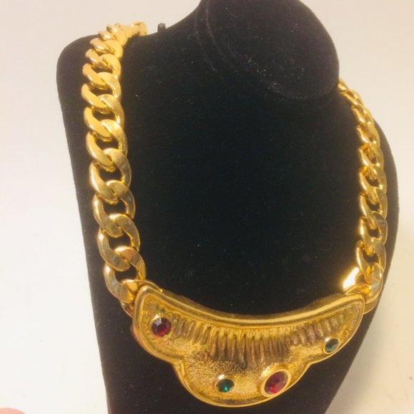 Laura Biagiotti Italy Mogul Chain Choker - NOS - Picture 2 of 10